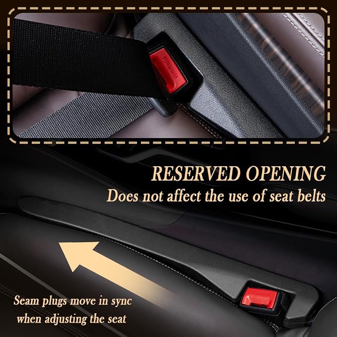 Car Seat Gap Filler 2 Pack - One Second Embedded Car Seat Crack Gap Filler for Holding Water Cup/Phone/Key - Car Inserts Between Seats