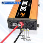 3000 watt Power Inverter Pure sine Wave 3000W 12v to 110v for car Vehicles Truck Camping Solar Panel Power Converter with Clamps and Remote car Power inverters 3000W