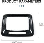 Car ABS Front Roof Reading Light Lamp Trim Carbon Fiber Interior Decal for 2019-2025 Chevy Silverado | for 2019-2021 GMC Sierra 1500 2500 3500 HD Accessories