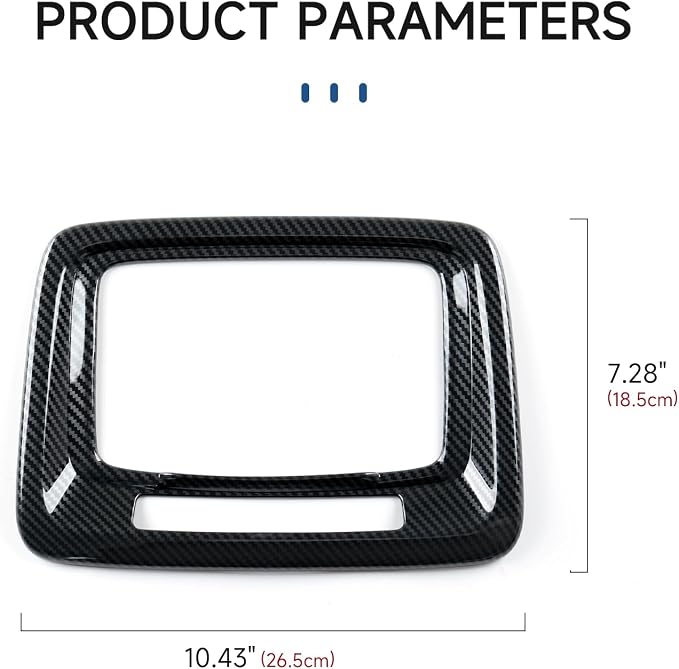 Car ABS Front Roof Reading Light Lamp Trim Carbon Fiber Interior Decal for 2019-2025 Chevy Silverado | for 2019-2021 GMC Sierra 1500 2500 3500 HD Accessories