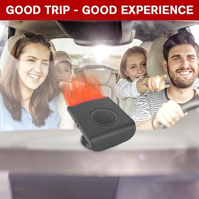 150W Plug Cigarette Lighter Car Heater Cooler Fan, Summer Fast Blowing Cold Wind Auto Windshield Defogger, 2 in 1 Portable Vehicle Defroster Demister