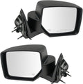 Driver & Passenger Side Power Heated Mirror Set Textured Black Compatible with 2008-2012 Jeep Liberty CH1320371 CH1321371