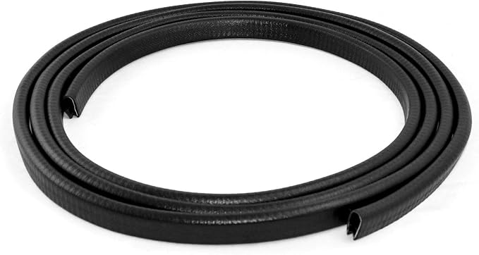 U-Shape Edge Trim, 10 Feet Weather Stripping Car Door Edge Protector, Flexible Push-On Rubber Guard for 1/4" Sharp Metal Edges