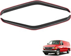 in-Channel Window Visor for 1992-2006 Ford E-150 E-250 E-350 E-450 E-550/ E150 E250 E350 E450 E550, Rain Guards Shields Vent Deflector Shade Wind Dark Smoke for 92-96 Ford Econoline Van, 2PCS