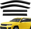 Extra Durable Window Deflectors Tape-On Window Visors Rain Guards Fit for Jeep Grand Cherokee L 2021-2026, Sun Visors, Wind Vent for Shades, Exterior Car Accessories - 4pcs. AG0185