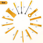 238Pcs Trim Removal Tool, Auto Push Pin Bumper Retainer Clip Set Fastener Terminal Remover Tool Adhesive Cable Clips Kit Car Panel Radio Removal Auto Clip Pliers, Yellow