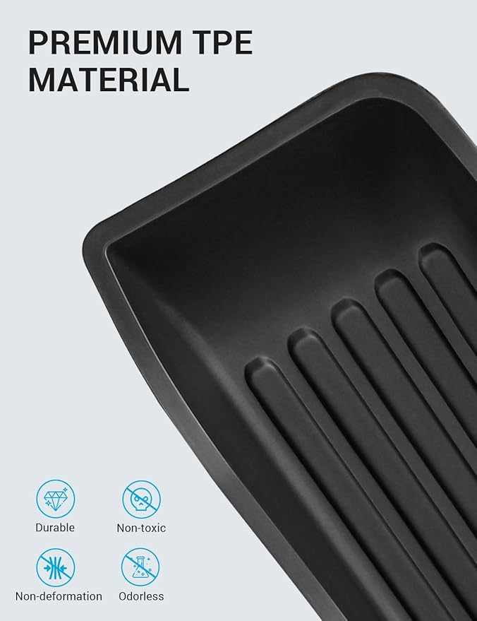 2026 Tesla Model Y Juniper & Model Y L Door Side Storage Box Door Pocket Liner Side Organizer Tray Waterproof TPE Front & Rear Model Y Juniper (Standard/Premium/Performance 2025/2026)