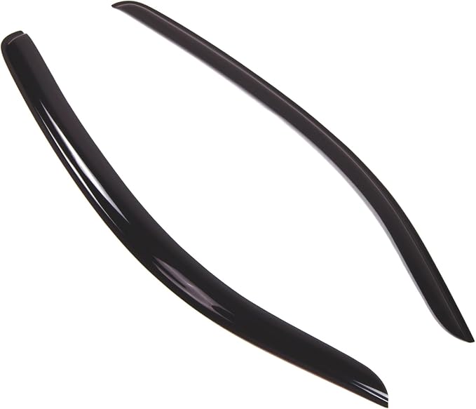 WD2-458 Dark Smoke 2 Pcs Set Window Visor (Outside Mount) Deflector Rain Guard Compatible with 2007-2016 Toyota Tundra Regular Cab