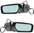 2 Piece Driver and Passenger Side Mirror Assembly Set Electric Adjustment Heated Memory Black Compatible with 2003-2007 Cadillac CTS GM1320357 GM1321357