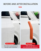 muekzu Silicone Car Door Edge Guard Trim Molding Crash Scratch Protector Scratch Guard for Car,Sedans,Truck,SUV 4PCS (Orange)