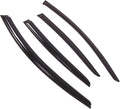 WD2-619 Dark Smoke 4 Pcs Set Window Visor (Outside Mount) Deflector Rain Guard Compatible with 2011-2017 Buick Regal
