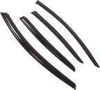 WD2-619 Dark Smoke 4 Pcs Set Window Visor (Outside Mount) Deflector Rain Guard Compatible with 2011-2017 Buick Regal