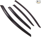 Outside Mount Window Vent Visors Rain Guards Compatible with Buick Regal 2011-2017 | Side Window Wind Deflectors Rain Shields | Smoke Tinted, 4 Pcs Set, DGWV-619