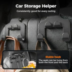 Car Seat Headrest Hook, Double Fur Leather Seat Back Hanger, Universal Headrest Organizer for Purses Bags Coats Umbrellas Grocery (2pcs)