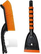 26" Snow Brush and Ice Scraper for Car Windshield – 2 in 1 Winter Snow Removal Tool with Detachable Ice Shovel – Universal Snow Scraper with Ergonomic Foam Grip, No Scratch Broom for SUV Truck(Orange)