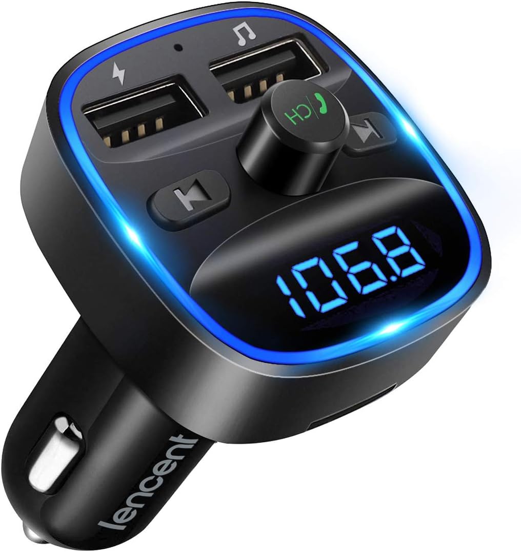 Wireless FM Transmitter — Bluetooth Car Radio & Charger Adapter
