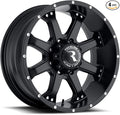 991B ASSAULT Wheel Black 18X9"8X170 Bolt Pattern 0mm Offset/(5"B/S) 8 Spoke Aluminum Passenger Car Wheels, Full Size Replacement Black Car Rims