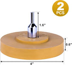 2 Pack Eraser Wheel Decal Remover Eraser Wheel Adhesive Remover with Adapter 4 Inch Rubber Eraser Wheel for Drill Removes Car Decal Vinyl Tape Graphics Pinstripe Sticker Remover | Fast Decal Removal: Efficiently Removes Car Decals, Vinyl, and Pinstripe...