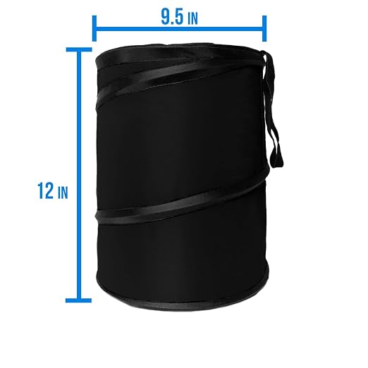 Automotive Waterproof Portable Collapsible Large Trash Can Garbage Container fits Most Cars,‎Polyethylene,SUVs, and Trucks Black