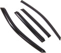 WD2-762 Dark Smoke 4 Pcs Set Window Visor (Outside Mount) Deflector Rain Guard Compatible with 2011-2017 Jeep Compass