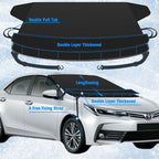 Windproof Windshield Cover for Ice and Snow, Upgraded Thicken Oxford Fabric Car Windshield Cover Best for Ice, Frost & Snow Removal Windshield Snow Cover for All Weather (67x47 Inches)