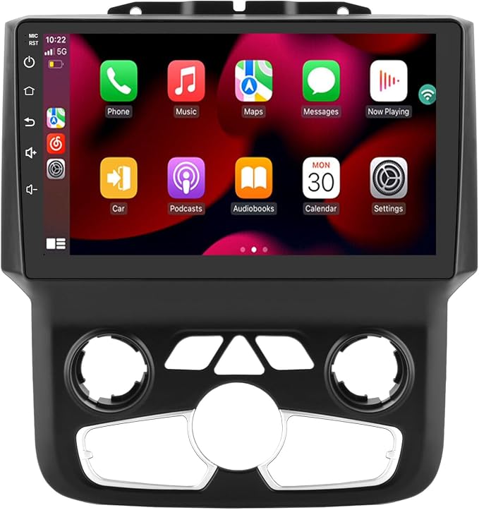 4+64GB for Dodge Ram Radio 2013-2019 1500 2500 3500 9" Android 13 IPS Touchscreen Built-in Apple CarPlay Auto GPS Navigation Bluetooth Head Unit EQ DSP with Free Back Camera AC Ram