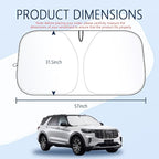 300T Thickened Automotive Glass Sunshade and Comes with Storage Bag,Keep Car Interior Cool,Universal Windshield Sun Shade Fit for Cars,Trucks,SUVs (L: 57.08 * 31.5 inch)
