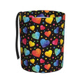 Car Trash Bag Watercolor Hearts Waterproof Trash Small Car Can Portable Collapsible Car Garbage Can Hanging for Back Seat Floor or Hanging Headrest Car Decor Road Trip Essentials