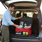 2 Layer Golf Trunk Organizer, Golf Gifts for Men with Separate Ventilated Compartment for 2 Pair Shoes, Waterproof Car Trunk Locker for Balls, Tees, Clothes, Gloves, Gifts for Golfers