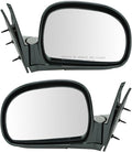 2 Piece Driver and Passenger Side Mirror Assembly Set Manual Adjustment Non-Heated No Memory Black Compatible with 1994-1997 Chevrolet Blazer S10 Pickup GMC S-15 Sonoma 1995-1997 GMC Jimmy