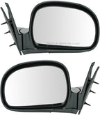 2 Piece Driver and Passenger Side Mirror Assembly Set Manual Adjustment Non-Heated No Memory Black Compatible with 1994-1997 Chevrolet Blazer S10 Pickup GMC S-15 Sonoma 1995-1997 GMC Jimmy