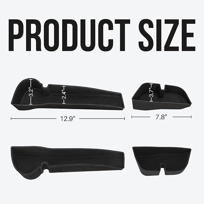 Car Door Storage Box for 2025 Subaru Forester Accessories, Front & Rear Door Side Pocket Organizer with Cup Holder Tray for Car, Non-Slip Door Slot Protective Pad, 4 Pack