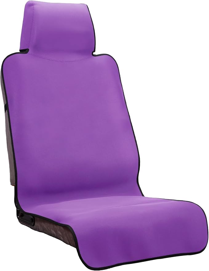 Premium Waterproof Seat Cover Towel Protector Neoprene Universal Fit, Upgraded 100% Washable & Removable Non-Slip Sweat Carseat Towel Covers, Perfect for Gym/Yoga/Workout（Purple,1PCS