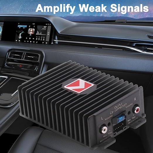4-Channel Full-Range Amplifier, 80Wx4 Audio Modification Power Amplifier Digital Sound Processor Class A/B for Android Car Player