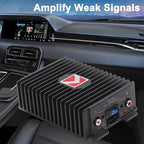 4-Channel Full-Range Amplifier, 80Wx4 Audio Modification Power Amplifier Digital Sound Processor Class A/B for Android Car Player