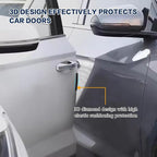 4PCS Silicone Car Door Edge Guard, Car Door Protector, Self Adhesive Crash Scratch Strips Accessories Protector, Auto Accessories Decorative Anti-Collision Strip for Sedans Truck SUV (Black)