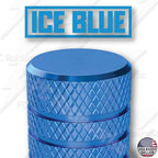 Aluminum Tire Valve Stem Caps – Anti-Rust, Premium Anodized Aluminum, Corrosion-Resistant, Easy Install, Universal Fit for Car, Truck, Bike, SUV – 1 Pack/Set of 4 (ICE Blue)