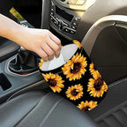 Portable Reusable Waterproof Car Trash Bin, Multipurpose Vehicle Organizer, Road Trip Essentials (sunflower2)
