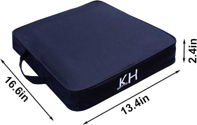 Black Thick Stadium Seat Cushion, Portable Seat Pad for Kayak, Canoe, Boat, Bleacher & Indoor Outdoor Use