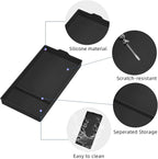 Center Console Bottom Organizer for Toyota RAV4 2026 Central Control Armrest Lower Storage Box Insert Tray Silicone Interior Auto Accessories Black