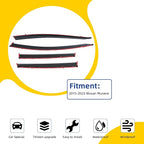 4pcs Smoke Tint with Chrome Tint Window Visors Compatible with 15-24 Murano Outside Mount Tape On/Clip On Style PVC Sun Rain Guard Vent