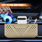 Car Seat Side Pocket Organizer, Multifunctional Mini Console Storage Bag for Phone, Keys, Sunglass, Wallet, PU Leather Tray Pouch Car Organizer Accessories for Seat, Door, Window, Console (Beige)