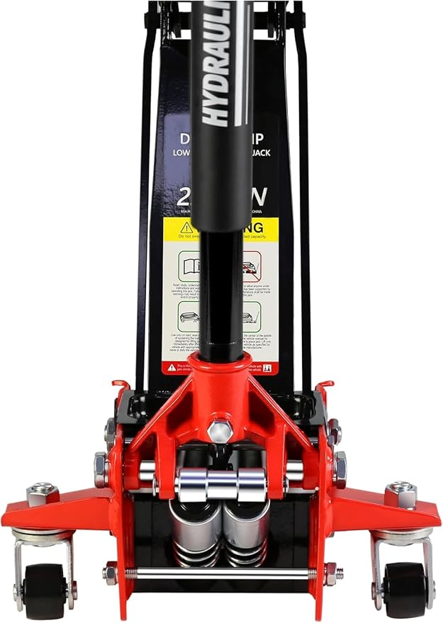 2.5 Ton Low Profile Floor Jack, Heavy Duty Floor Jack with Dual Piston Quick Lift Pump, Steel Car Jacks Adjustable Height 3.5"-19.5", Trolley Floor Jacks 2.5 Ton/5000 LBS Capacity, Red