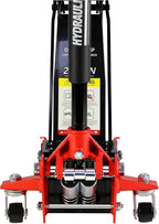 2.5 Ton Low Profile Floor Jack, Heavy Duty Floor Jack with Dual Piston Quick Lift Pump, Steel Car Jacks Adjustable Height 3.5"-19.5", Trolley Floor Jacks 2.5 Ton/5000 LBS Capacity, Red
