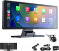 11.26" Carplay Screen for Car,4K Dash Cam,Portable Tablet for Apple Android Auto,Voice Touch Control GPS Navigation,Stereo Audio Radio,Rear Backup Camera,Bluetooth,Wireless Mirror for Truck