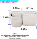 Car Side Door Organizer, Leather Auto Back Seat Storage Pouch with Cup Holder, Car Console Side Trash Can, Universal Vehicle Interior Organizer Pocket for Phone, Coin, Sunglasses (White)