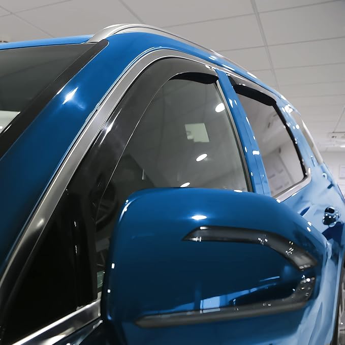 Goodyear Shatterproof in-Channel Window Deflectors for Hyundai Palisade 2020-2025, Rain Guards, Window Visors for Cars, Vent Deflector, Car Accessories, 4 pcs - GY008429
