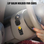 Upright Car Chapstick Holder, Bling Insulating Lip Balm Holder,Rhinestone Car Accessories for Women Interior,Suitable for Most Vehicles. (Black)