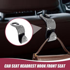 2 Pack Car Hooks, Bling Rhinestones Crystal Hooks, Auto Seat Back Organizers, Car Decorations Backseat Hanger, Car Seat Hooks Perfect for Holding Handbags, Clothes, Purses and Water Bottles