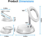 Car Phone Holder for Magsafe [78+LBS Strongest Suction & 2400gf Magnetic] 360° Adjustable Car Phone Mount, Phone Holders for Your Car for iPhone 17 Pro Max 16 15 14 13 12 Air Plus, White
